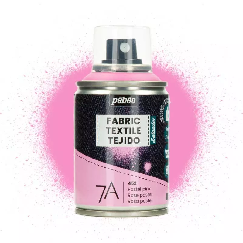 Barva na textil ve spreji (Pébéo) - 100ml Pastelová růžová
