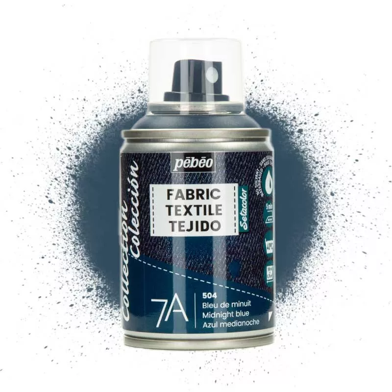 Barva na textil ve spreji (Pébéo) - 100ml Půlnoční modř NEW