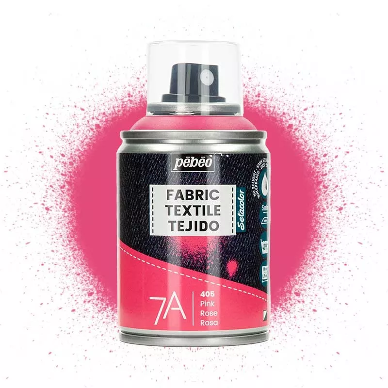 Barva na textil ve spreji (Pébéo) - 100ml růžová
