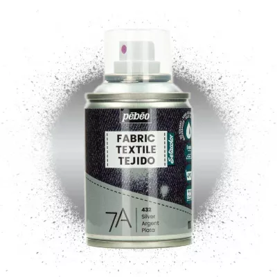 Barva na textil ve spreji (Pébéo) - 100ml Stříbrná