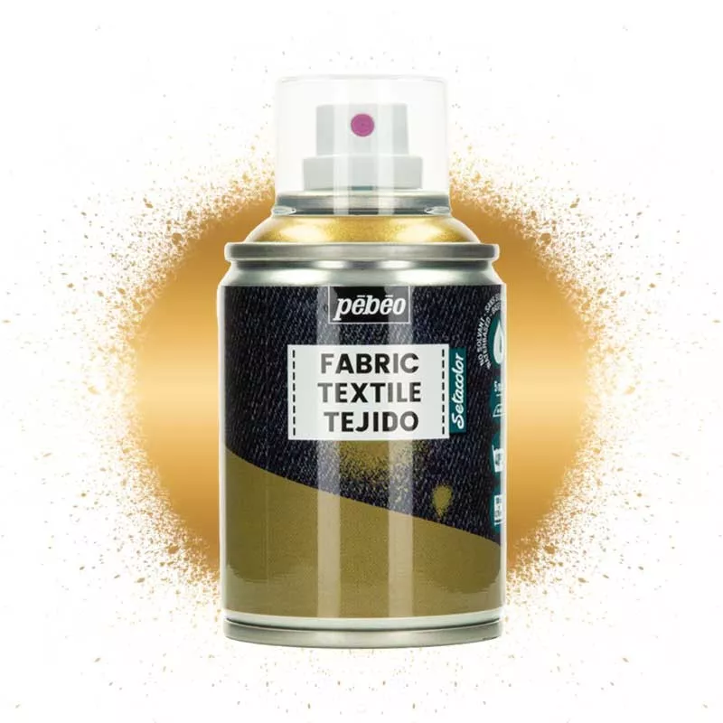 Barva na textil ve spreji (Pébéo) - 100ml Zlatá