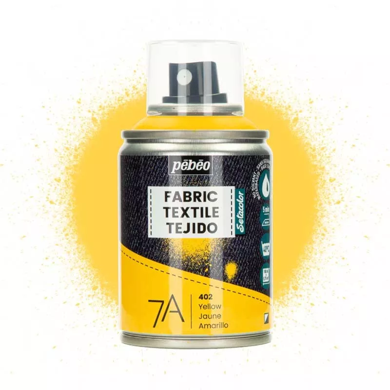 Barva na textil ve spreji (Pébéo) - 100ml Žlutá