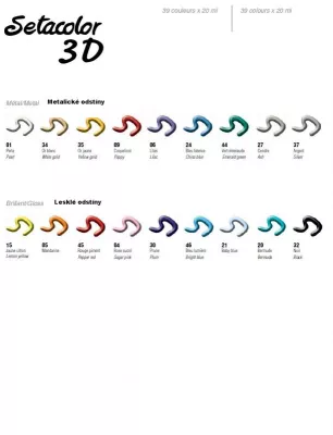 Dekorativní kontury - Setacolor 3D (Pébéo)
