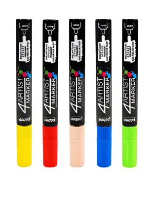 Olejový fix 4Artist Marker (Pébéo) - hrot 4 mm - varianty | 4Artist Marker 4 mm - 02 Yellow, 4Artist Marker 4 mm - 07 Red, 4Artist Marker 4 mm - 10 Dark Blue, 4Artist Marker 4 mm  - 11 Deep Blue, 4Artist Marker 4 mm - 16 Light Green, 4Artist Marker 4 mm - 18 Dark Green, 4Artist Marker 4 mm - 19 Brown, 4Artist Marker 4 mm - Black, 4Artist Marker 4 mm - 25 White, 4Artist Marker 4 mm - 28 Violet, 4Artist Marker 4 mm - 33 Light Blue, 4Artist Marker 4 mm - 35 Orange, 4Artist Marker 4 mm - 37 Pink, 4Artist Marker 4 mm - 48 Grey, 4Artist Marker 4 mm - 55 Gold, 4Artist Marker 4 mm - 56 Copper, 4Artist Marker 4 mm - 65 Ivory, 4Artist Marker 4 mm - 70 Silver