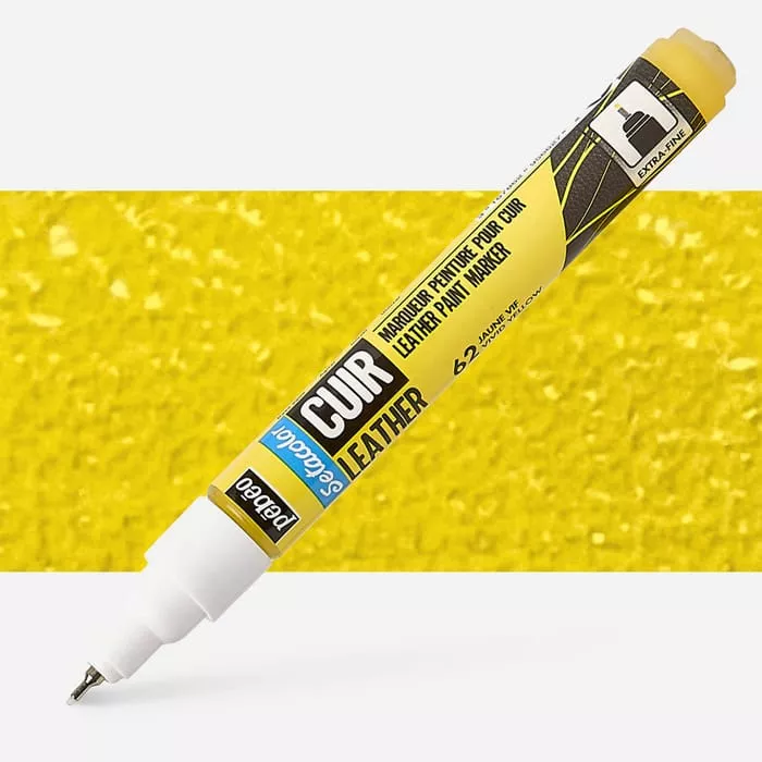 Setacolor Leather marker - 10 odstínů - 62 Vivid yellow Pebeo