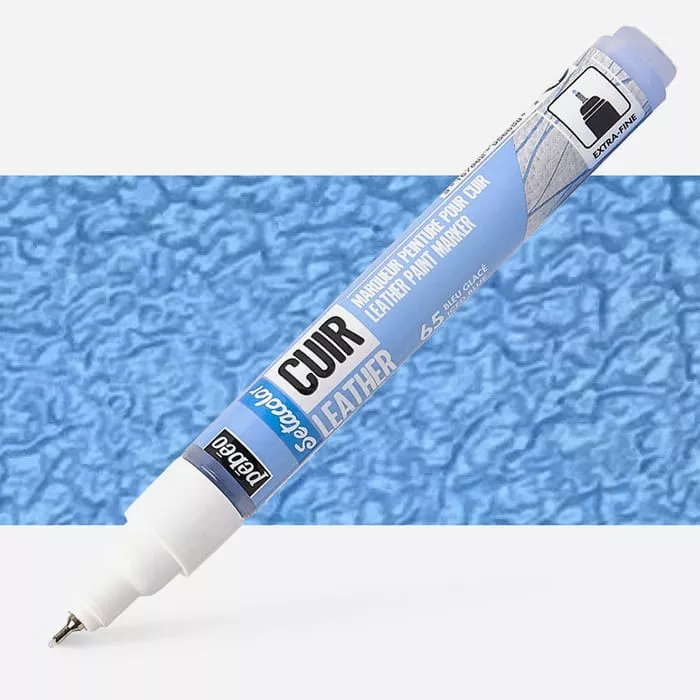Setacolor Leather marker - 10 odstínů - 65 Iced blue Pebeo