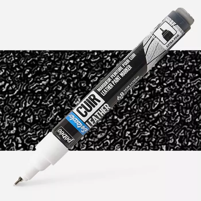 Setacolor Leather marker - 10 odstínů - 68 Extreme black Pebeo