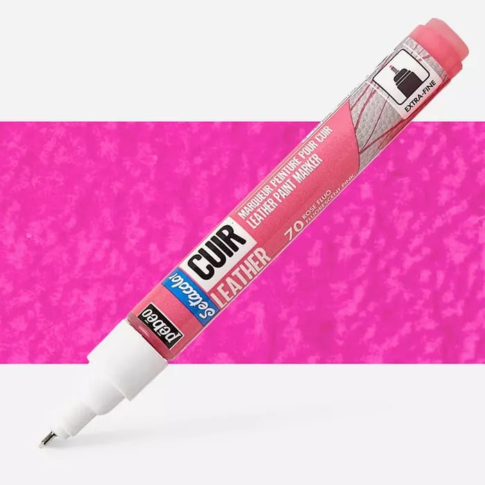 Setacolor Leather marker - 10 odstínů - 70 Fluorescent pink Pebeo