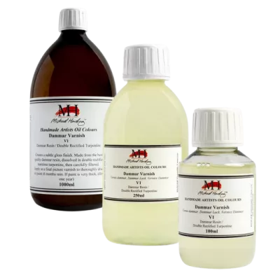 Závěrečný damarový lak Michael Harding - varianty | Závěrečný damarový lak Michael Harding - 100 ml, Závěrečný damarový lak Michael Harding - 250 ml, Závěrečný damarový lak Michael Harding -1 litr