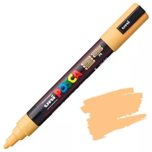 Akrylový fix Posca PC-5M 2,5mm (kulatý hrot) - varianty - PC-5M 1,8 - 2,5 mm - Apricot P4