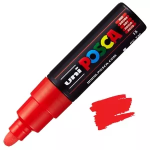 Akrylový fix Posca PC-7M 4,5-5,5mm (Kulatý hrot) - varianty - PC-7M 4,5 - 5,5 mm - Red 15