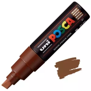 Akrylový fix Posca PC-8K 8mm (zkosený hrot) - varianty - PC-8K 8 mm - Brown 21