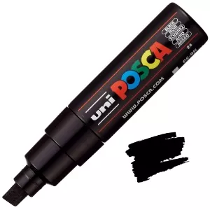 Akrylový fix Posca PC-8K 8mm (zkosený hrot) - varianty - PC-8K 8 mm - Black 24