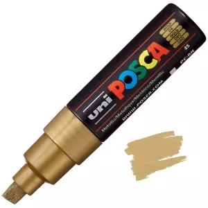 Akrylový fix Posca PC-8K 8mm (zkosený hrot) - varianty - PC-8K 8 mm - Gold 25