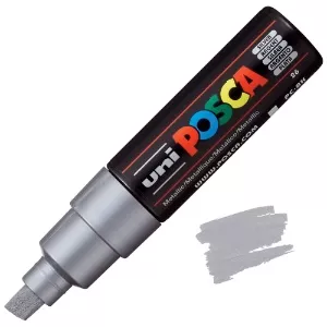 Akrylový fix Posca PC-8K 8mm (zkosený hrot) - varianty - PC-8K 8 mm - Silver 26