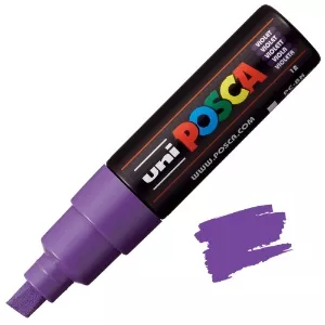 Akrylový fix Posca PC-8K 8mm (zkosený hrot) - varianty - PC-8K 8 mm - Violet 12