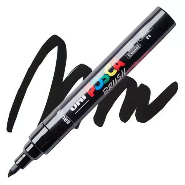 Akrylový fix Posca se štětečkovým hrotemPC-5BR - varianty - PC-5BR - Black 24