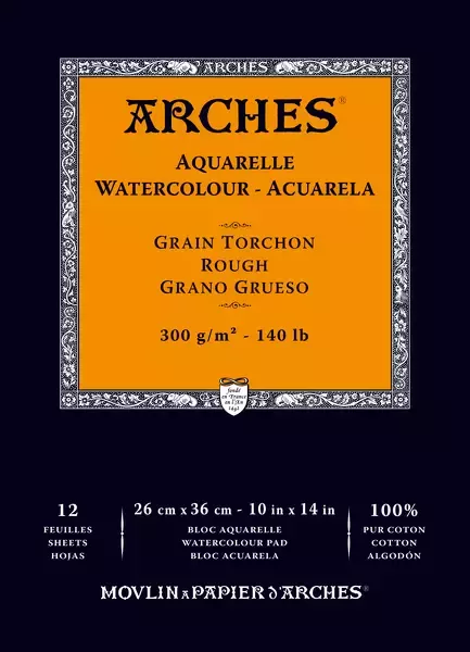 Arches skicák lepený 12l RG 300g - varianty - Arches skicák lepený 26x36cm 12l RG 300g