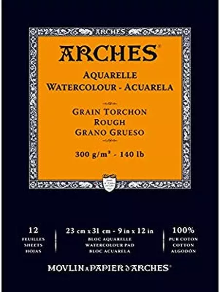 Arches skicák lepený 12l RG 300g - varianty - Arches skicák lepený 23x31cm 12l RG 300g