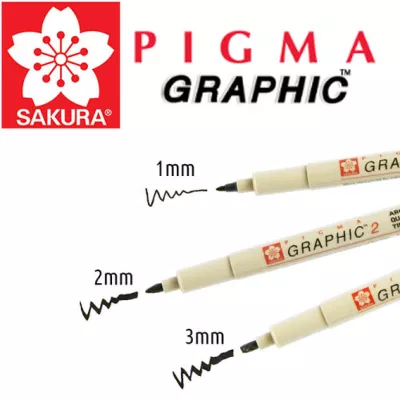 Pigma Graphic, Plochý - varianty Sakura Pigma Graphic, Plochý - varianty Sakura