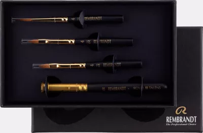Sada cestovních akvarelových štětců Rembrandt - 3 různé tvary štětců Royal Talens