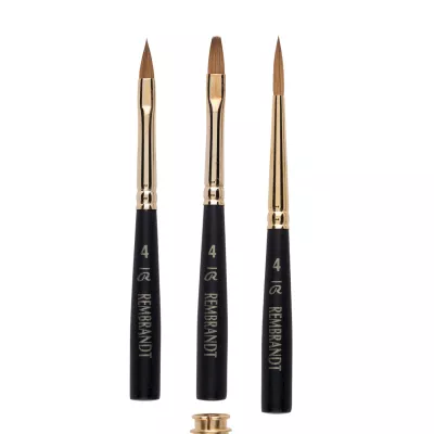 Sada cestovních akvarelových štětců Rembrandt - 3 různé tvary štětců