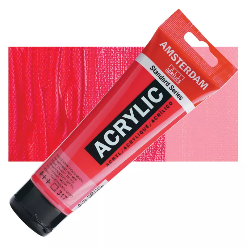 Akrylové barvy Amsterdam 20ml - varianty - 317 Transp.Red Medium Royal Talens