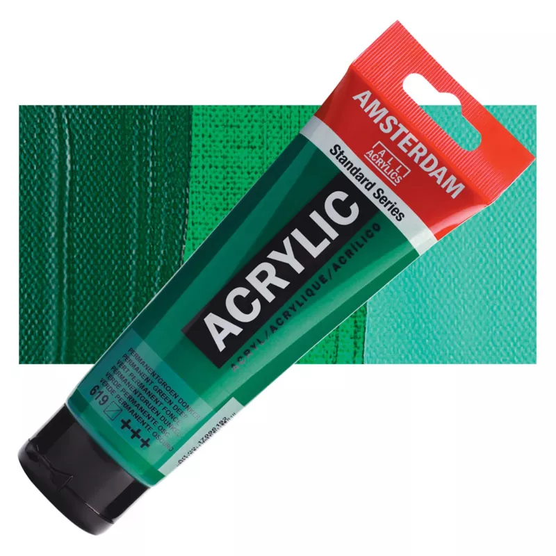 Akrylové barvy Amsterdam 120ml - varianty - 619 Perm. Green Deep Royal Talens