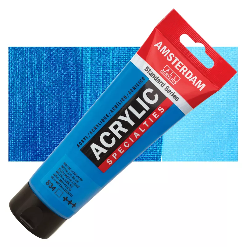 Akrylové barvy Amsterdam 120ml - varianty - 834 Metallic Blue Royal Talens