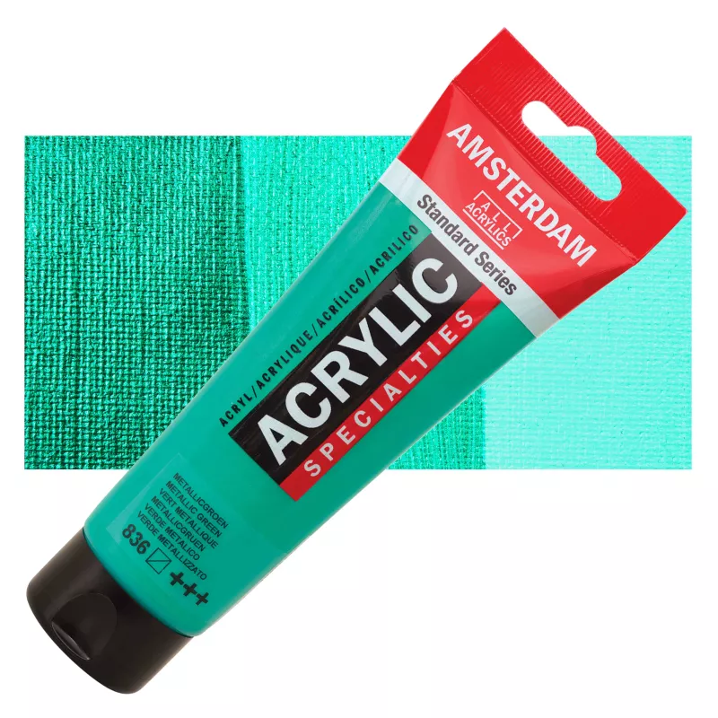 Akrylové barvy Amsterdam 120ml - varianty - 836 Metallic Green Royal Talens