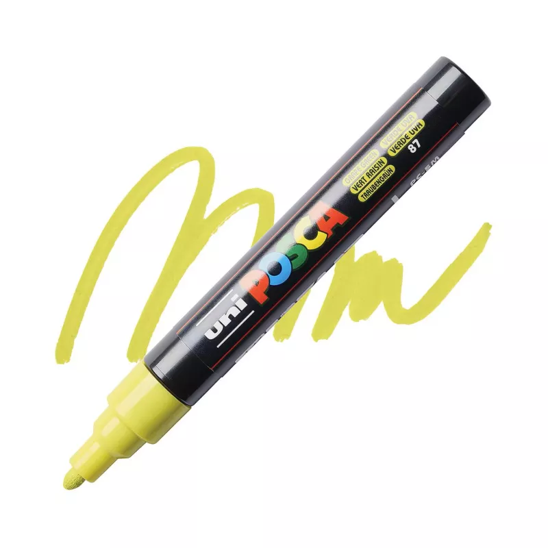 Akrylový fix Posca PC-5M 2,5mm (kulatý hrot) - varianty - PC-5M 1,8 - 2,5 mm - Grape Green 87 NEW