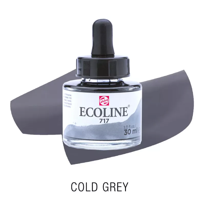 Ecoline akvarelový inkoust 30ml - Cold Grey 717