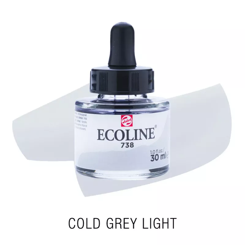 Ecoline akvarelový inkoust 30ml - Cold Grey Light 738