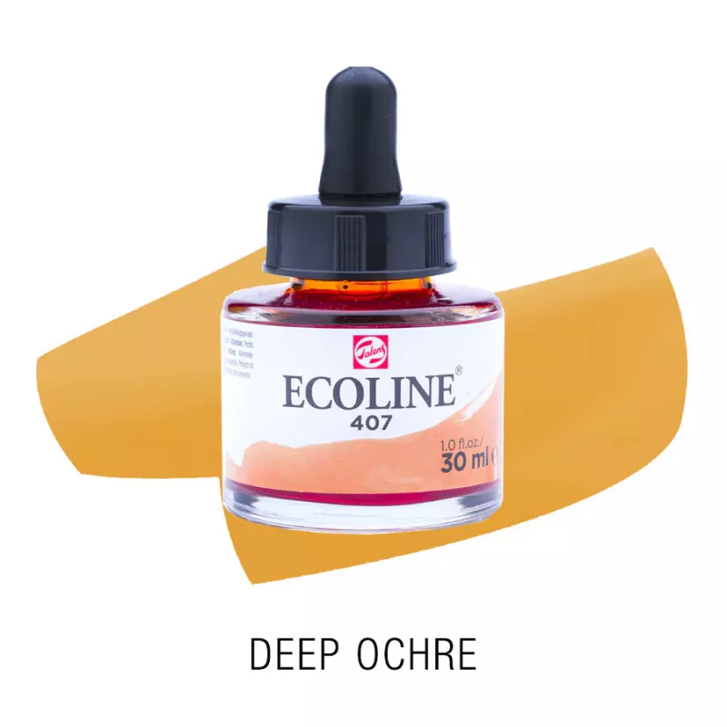 Ecoline akvarelový inkoust 30ml - Deep Ochre 407