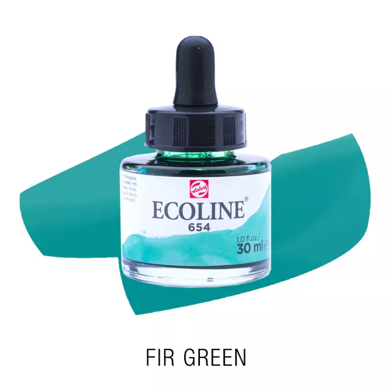 Ecoline akvarelový inkoust 30ml - Fir Green 654