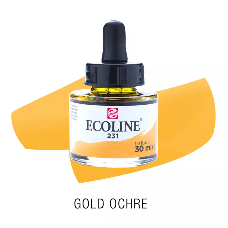 Ecoline akvarelový inkoust 30ml - Gold Ochre 231