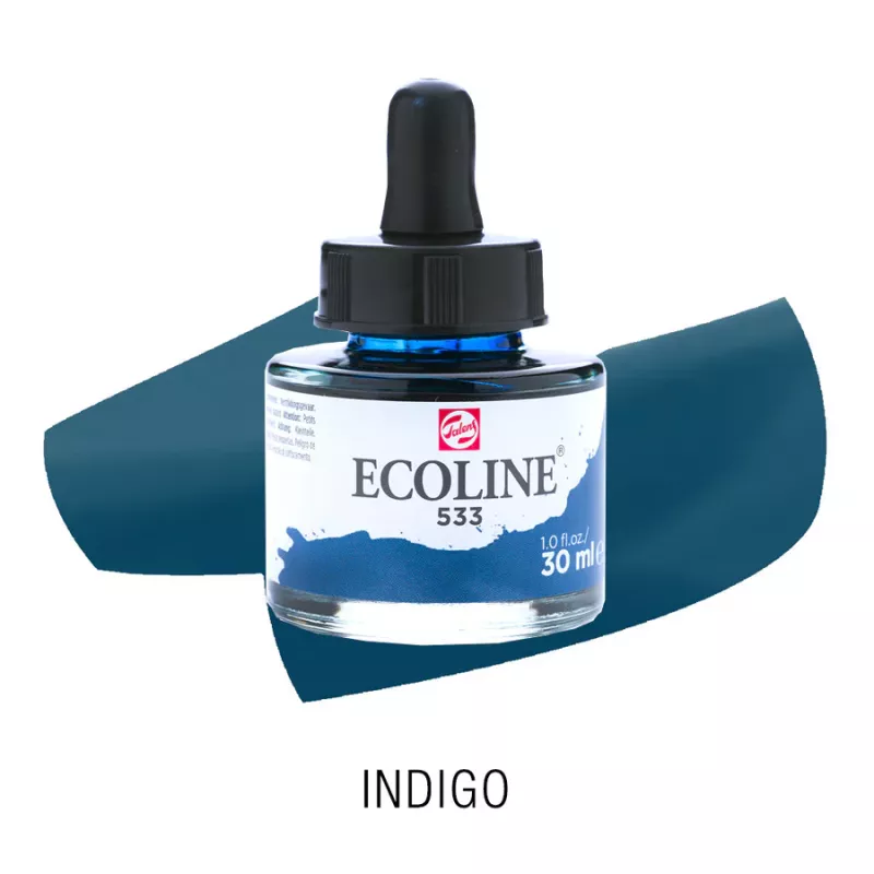 Ecoline akvarelový inkoust 30ml - Indigo 533
