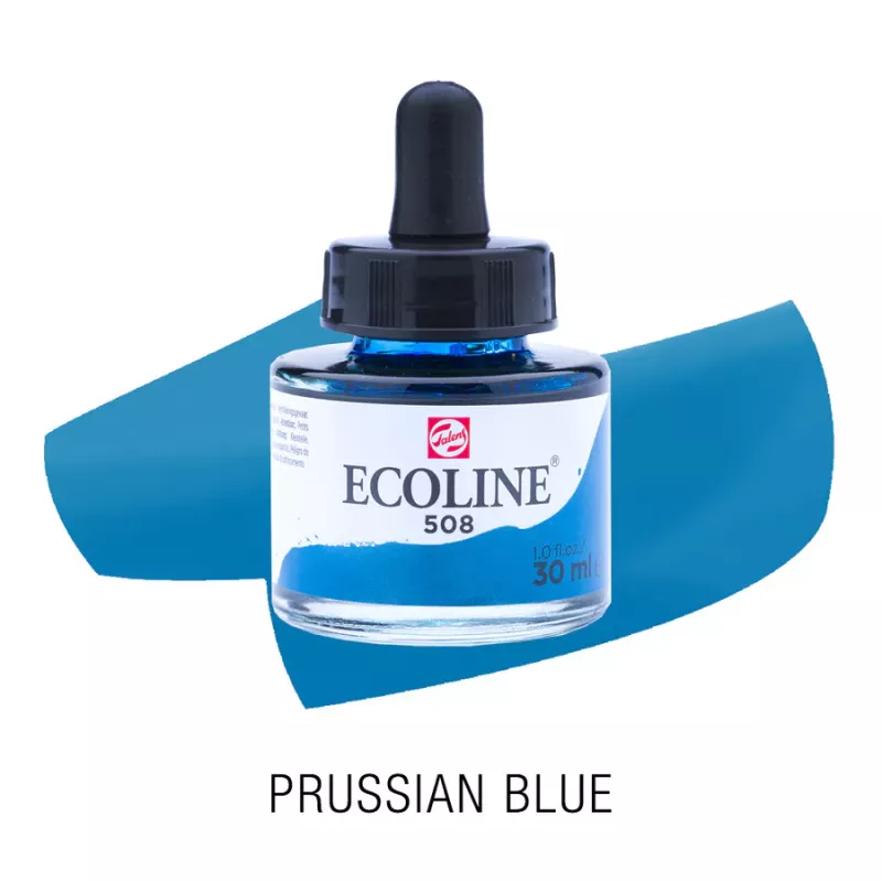 Ecoline akvarelový inkoust 30ml - Prussian Blue 508