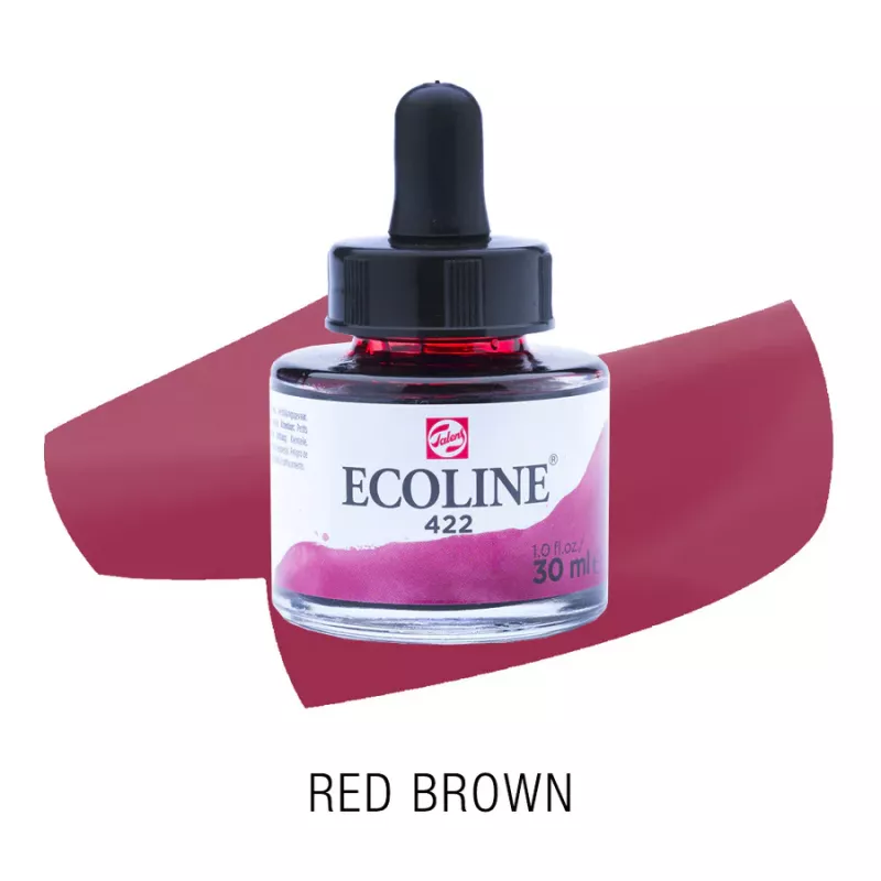 Ecoline akvarelový inkoust 30ml - Reddish Sienna 422