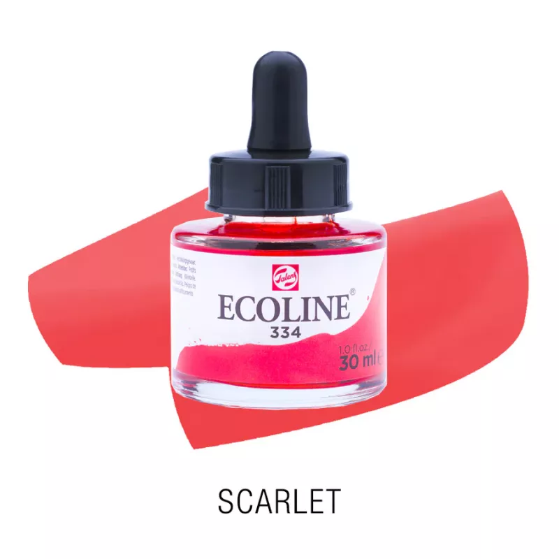 Ecoline akvarelový inkoust 30ml - Scarlet 334