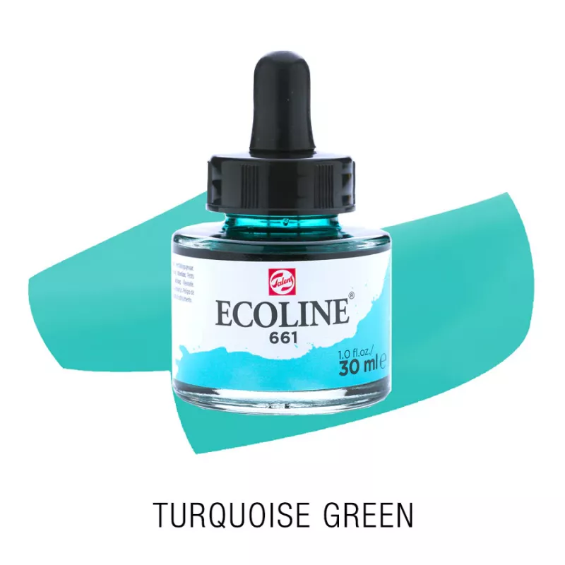 Ecoline akvarelový inkoust 30ml - Turquise Green 661