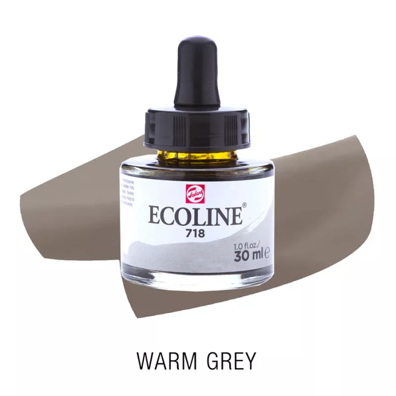 Ecoline akvarelový inkoust 30ml - Warm Grey 718