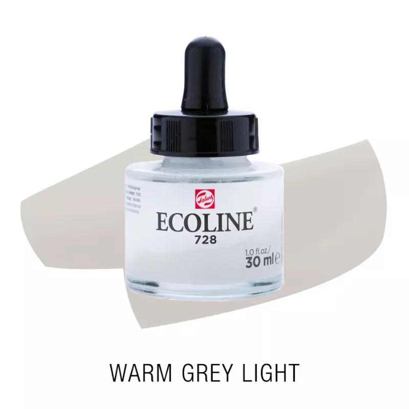 Ecoline akvarelový inkoust 30ml - Warm Grey Light 728