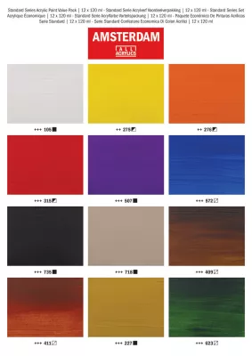 Sada akrylových barev Amsterdam Standard - 12 × 120 ml