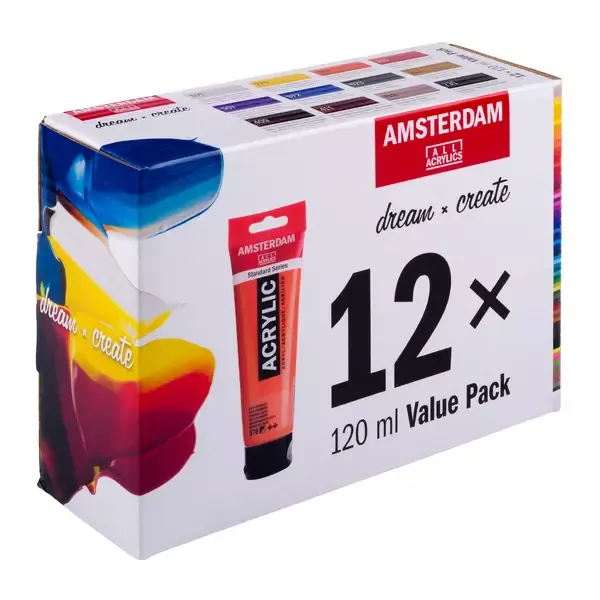 Sada akrylových barev Amsterdam Standard - 12 × 120 ml