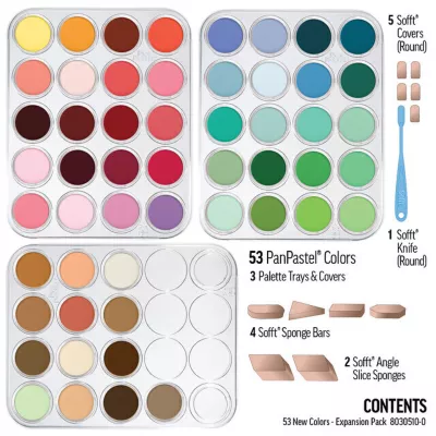 Sada suchých pastelů PanPastel - 53 nových odstínů