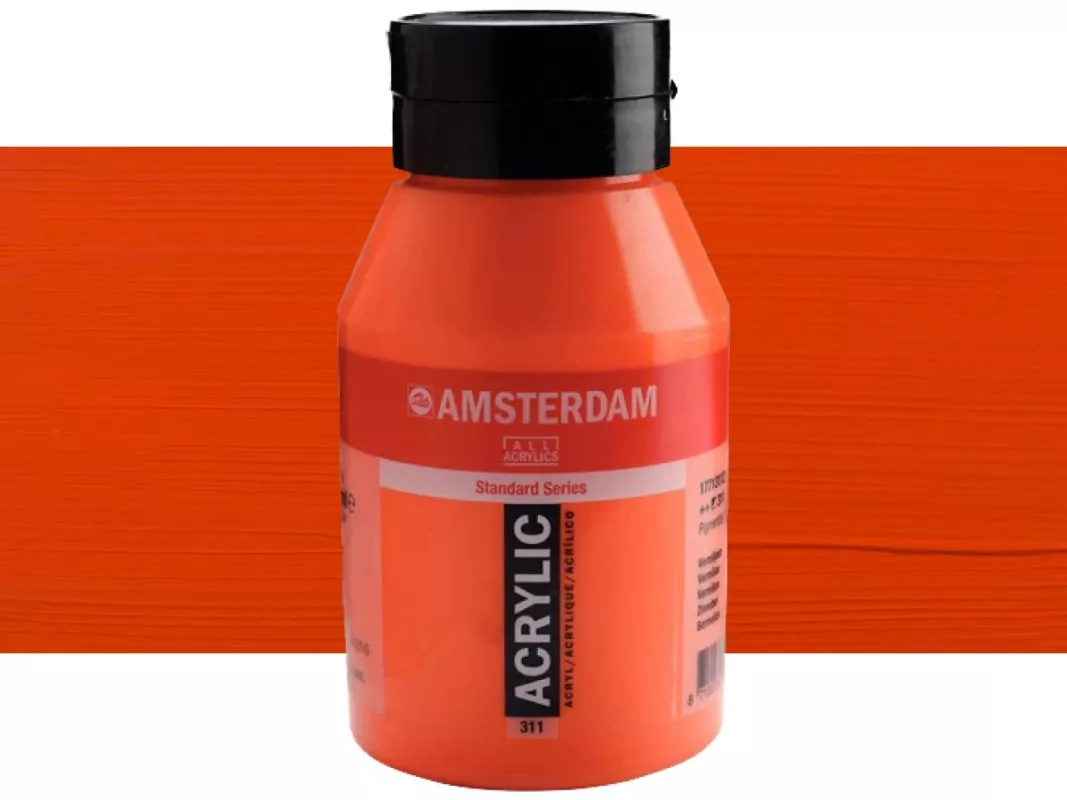 Akrylové barvy Amsterdam 1000ml - varianty - 311 Vermillion