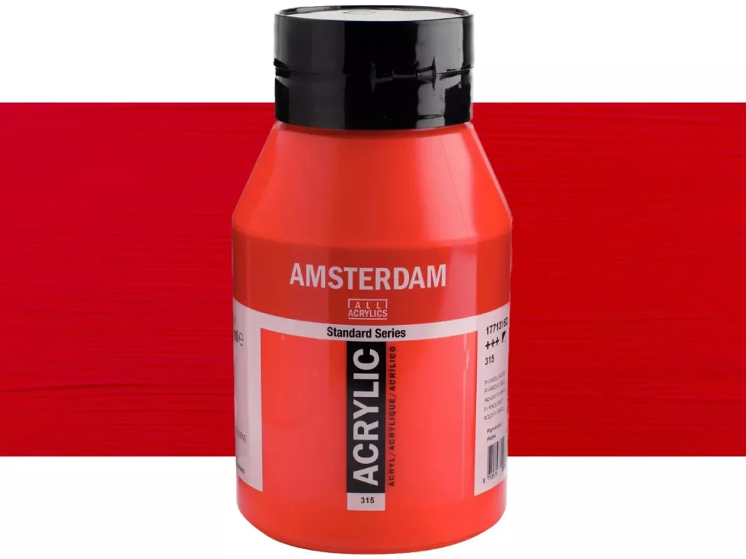 Akrylové barvy Amsterdam 1000ml - varianty - 315 Pyrrole Red