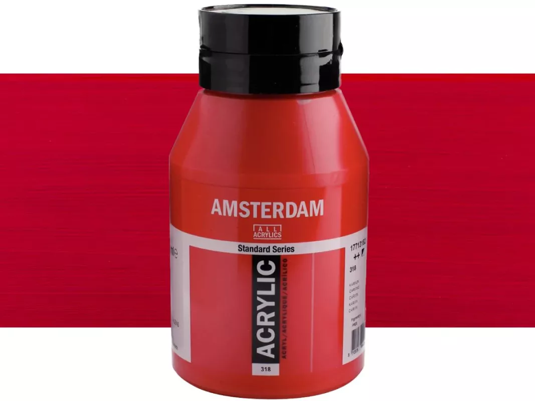 Akrylové barvy Amsterdam 1000ml - varianty - 318 Carmine