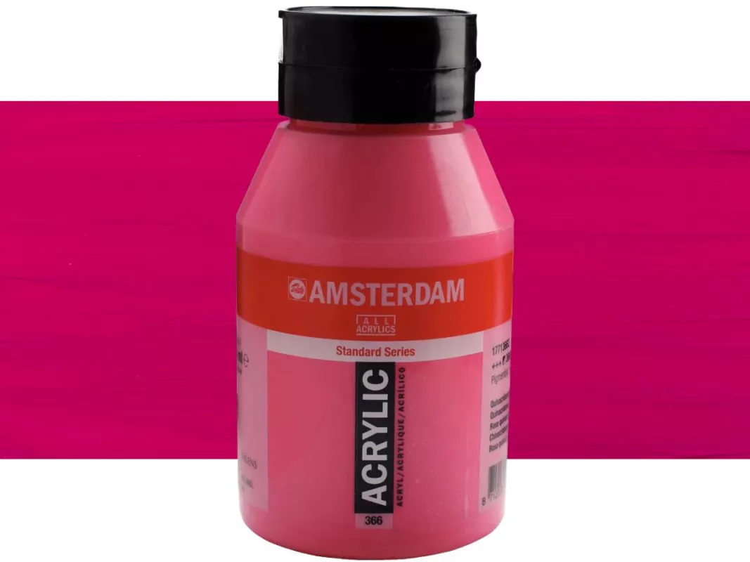 Akrylové barvy Amsterdam 1000ml - varianty - 366 Quinacridone Rose